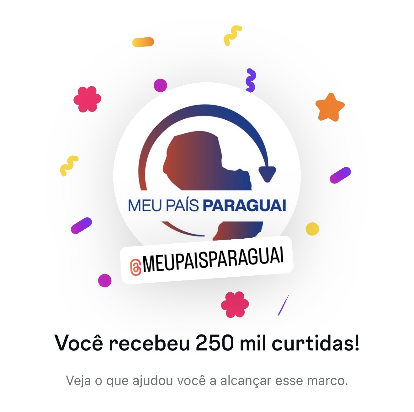 Meu País Paraguai — marco de 250 mil curtidas